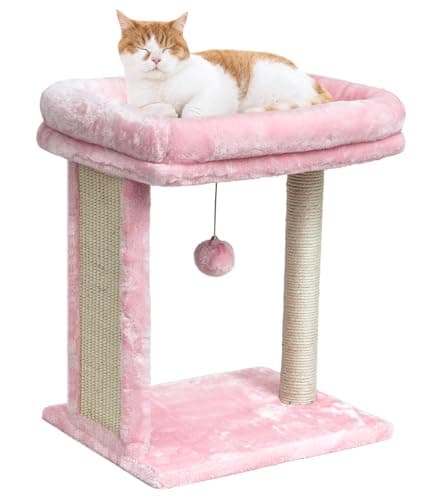 Small Pink Cat Tree for Indoor Kittens