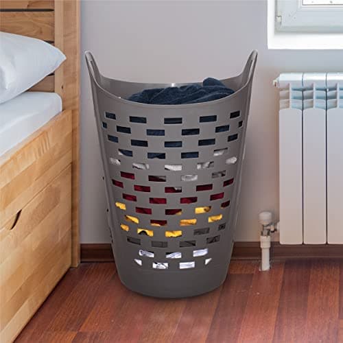 Clorox Flexible Tall Plastic Laundry Hamper - Grey