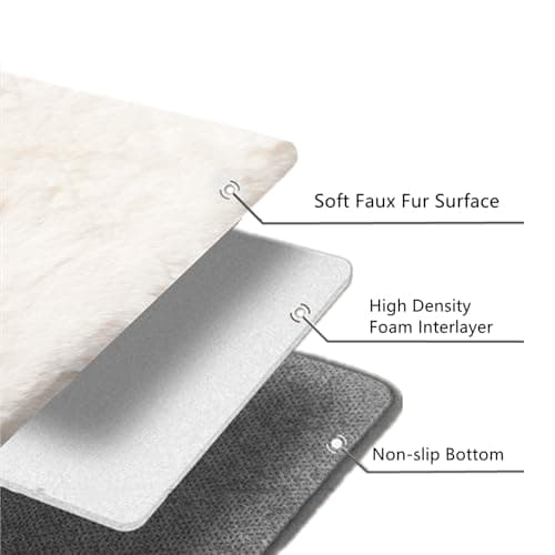 SHENGOCASE Replacable 10" Round Faux Rabbit Fur Cat Tree Cushion Pad