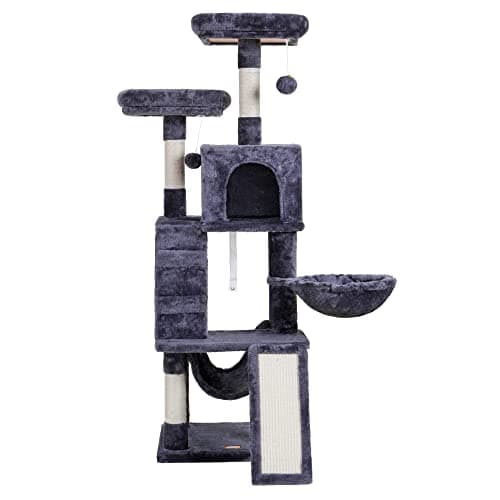 Heybly Multi-Level Cat Furniture Condo for Indoor Cats Smoky Gray HCT014G  
Heybly Cozy Cat Tower with Scratching Board for Indoor Cats Smoky Gray HCT014G  
Heybly Padded Plush Perch Cat Tree for Indoor Cats Smoky Gray HCT014G