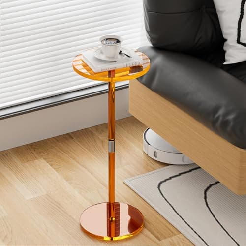 Acrylic Clear Side Table for Small Spaces, Easy Assembly Living Roomecess Office