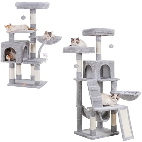 Heybly Cat Tree: Multi-Level Furniture for Indoor Cats with Perch and Scratching Board