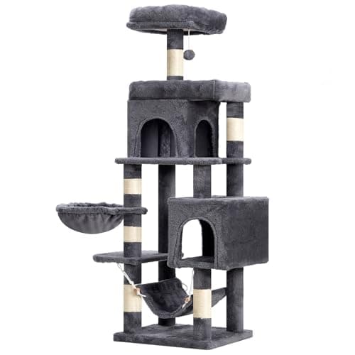 Heybly Multi-Level Cat Tower for Indoor Cats HCT016BR
Heybly Large Platform Cat Tree with Caves HCT016BR
Heybly Cat Condo with Sisal Scratching Posts HCT016BR — Smoky Gray