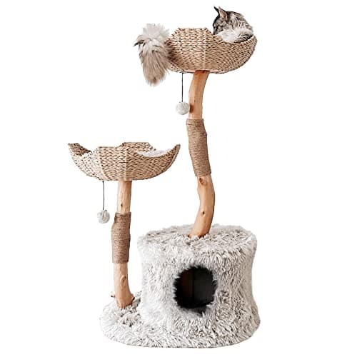 MAU Modern Cat Tree Tower for Large Cats — Bullet Gray