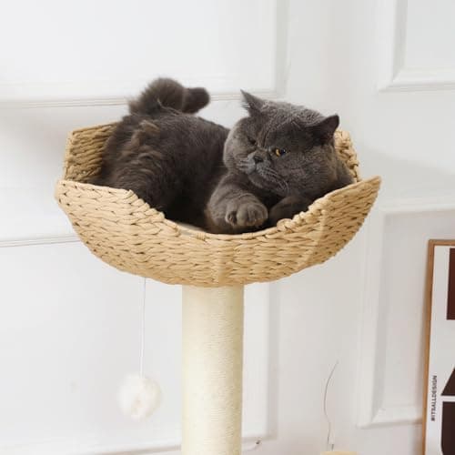 Large Cat Tower Basket Bed Replacement with Soft Cushion