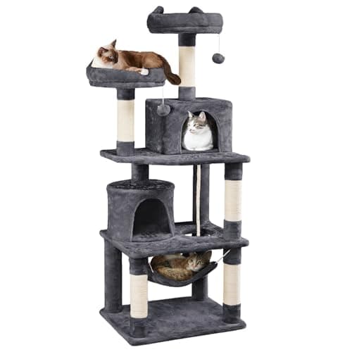 Yaheetech 62.2in Cat Tree with Platform & Hammock for Kittens