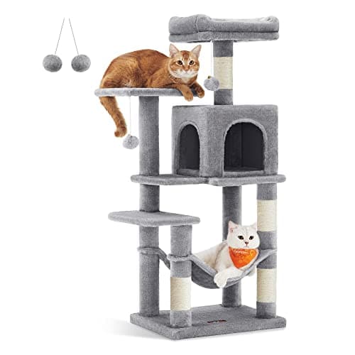 Feandrea Cat Tree 44.1-Inch with Scratching Posts and Hammock