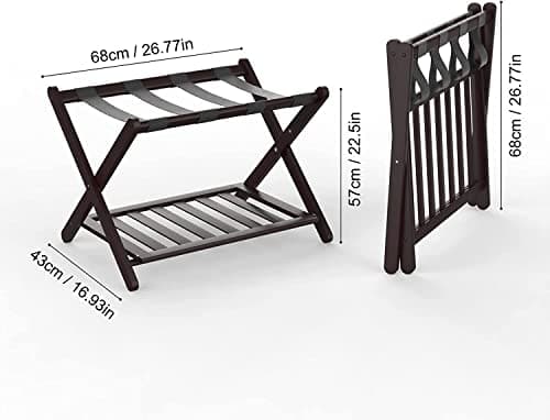 Bamboo Suitcase Stand, 2 Pack, Fully Assembled, Shoe Shelf