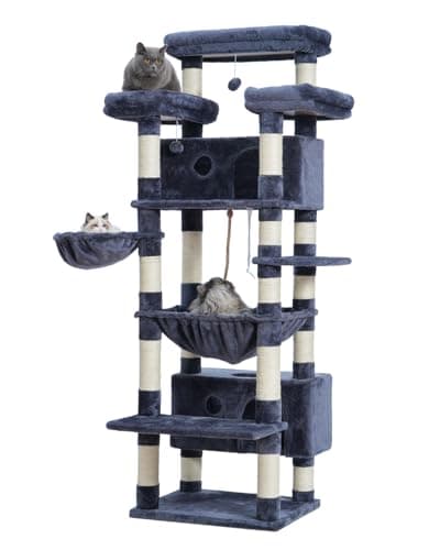 Smoky Gray Large Cat Tree for Indoor Adult Cats GCT030G