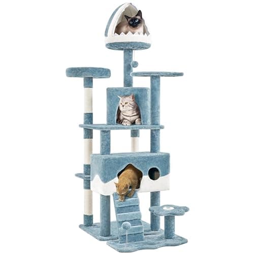 Yaheetech 72.5inch Ocean-Themed Cat Tree with Bed & Condos & Perches & Toys
