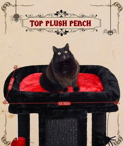 SYANDLVY Small Gothic Cat Tree for Indoor Cats