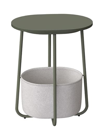 TUTOTAK White TB01BW063 Cloth Storage End Table - Living & Bed Room — Olive Green