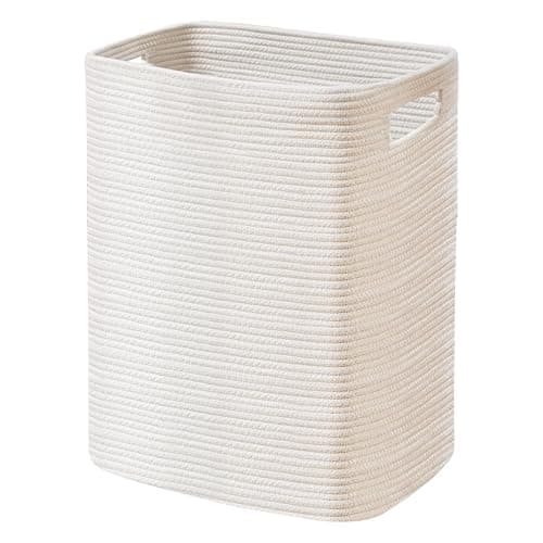 Tall Woven Laundries Basket - White, 16"x13"x22", 75L