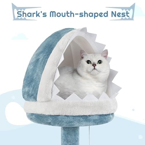 Yaheetech 72.5inch Ocean-Themed Cat Tree with Bed & Condos & Perches & Toys