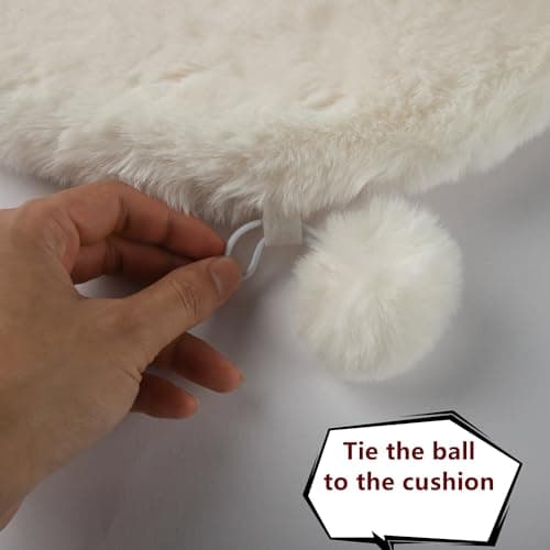 SHENGOCASE Replacable 10" Round Faux Rabbit Fur Cat Tree Cushion Pad