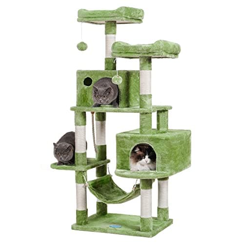 Multi-Level Cat Tree Condo for Kittens, Cats, and Pets — Green