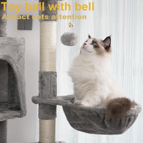 Multi-Level Cat Tree for Big Cats - Cat Condo - Cat Climbing Tower