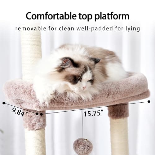 Modern Cat Tree with Multi-Level Perches and Scratching Posts, 65.4 inches - For Indoor Cats