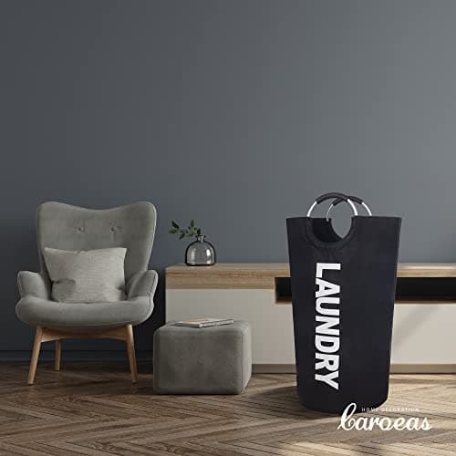 Caroeas 90L Waterproof Laundry Hamper, 13 Colors, Padded Handles, Collapsible Storage