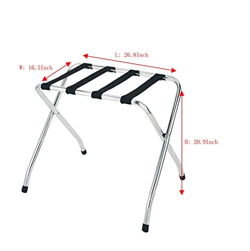 Chrome Stainless Steel Folding Luggage Rack (2-Pack)