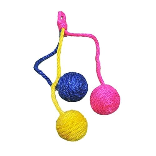 Eco-Friendly Sisal Rope Ball for Indoor Cats - Hanging Interactive Toy