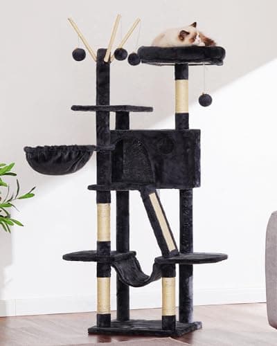 Smoky Gray MPJ019-SG Hey-Brother 53" Cat Tree for Indoor Cats
