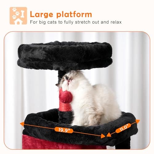 Heybly Multi-Level Cat Tower for Indoor Cats HCT016BR
Heybly Large Platform Cat Tree with Caves HCT016BR
Heybly Cat Condo with Sisal Scratching Posts HCT016BR