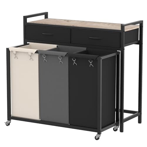 Organize Your Laundry Room with Heybly 126L Laundry Hamper and Sorter — Greige