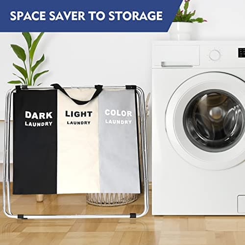 180L Tall Collapsible Laundry Hamper with Handles for Storage and Organizing in Dorms and Closets (1-Pack)