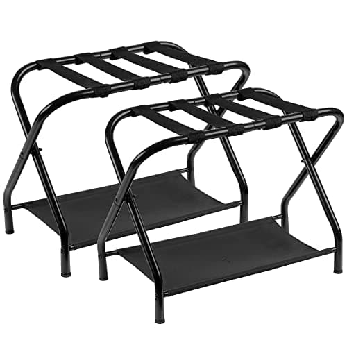 Heavy-Duty Folding Luggage Rack Set for Guest Room, Pack of 2