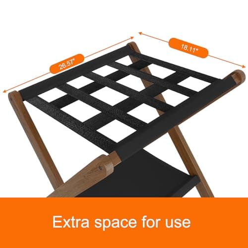 Heavy-Duty Folding Luggage Rack Set for Hotel Guest Room - Pack of 2