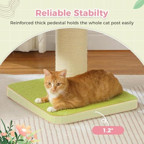 PEQULTI Super Thick 36.2'' Tall Scratch Post for Large Cats