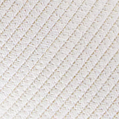 Vippo Large Woven Laundry Basket - White & Brown, 58L — White