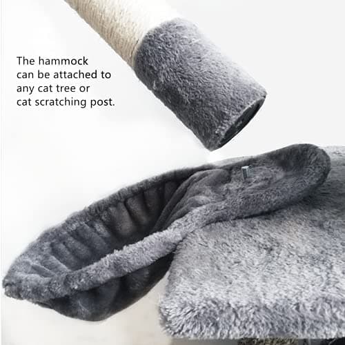 SHENGOCASE 5-Pack Cat Tree Hammock & Toys, Light Grey Nest Lounger Bed Replacement
