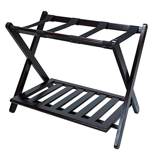 Walnut Casual Home Luggage Rack (New) — Espresso (New)
