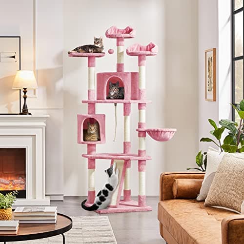 Yaheetech 79in Multi-Level Cat Tree with Scratching Posts