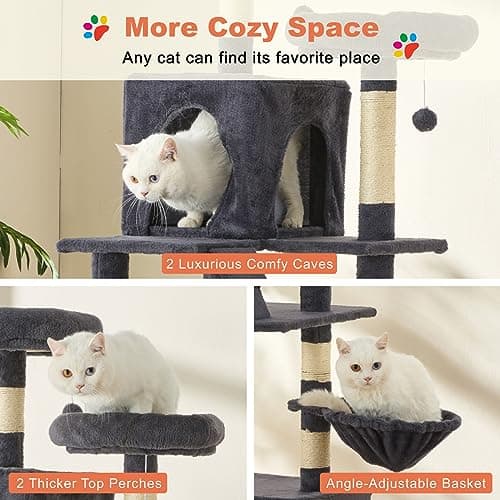 MDEAM Cat Tree 81 Inch Multi-Level Large Cat Tower for Large Cats