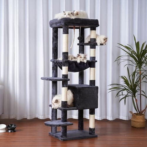 Extra Large Cat Tree for Heavy Cats with Multiple Levels and Cozy Perch