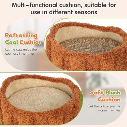 Luxury Multi-Level Cat House with Scratching Post for Indoor Cats (Green)