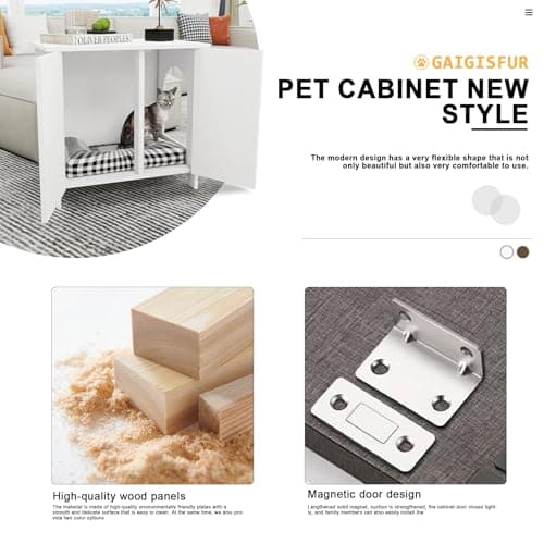Eco-Friendly Litter Box Enclosure with Removable Divider