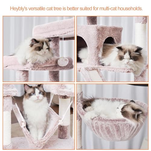 71-Inch Tall Cat Tree with Multiple Features for Indoor Cats - Medium HCT034MU