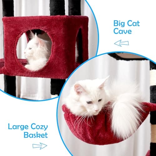 Hey-Brother Large Top Perch Cat Tree with HammockMPJ057BR