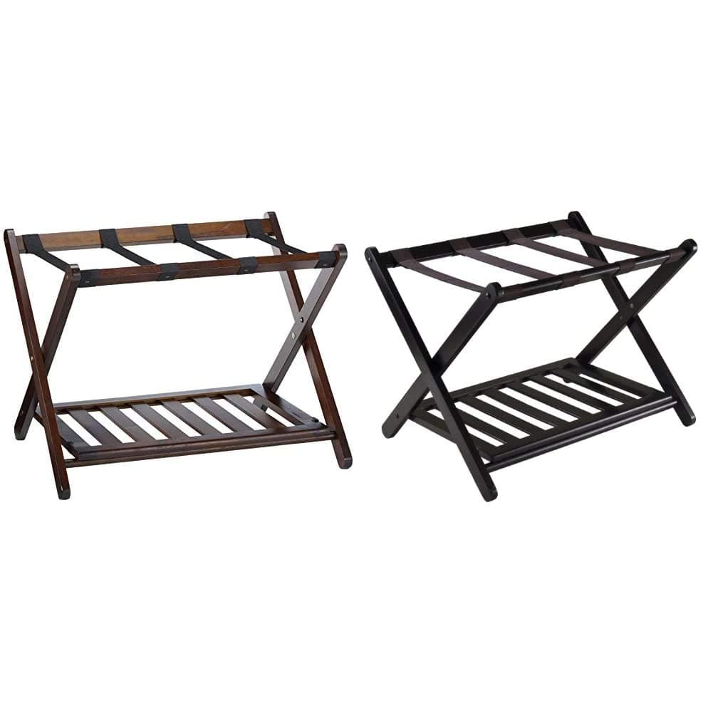 Winsome Remy Cappuccino Luggage Rack with Shelf