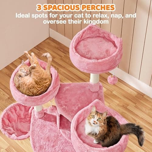 Yaheetech 68.5in Large Cat Tree with Caves & Platforms
