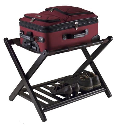 Winsome Remy Cappuccino Luggage Rack with Shelf