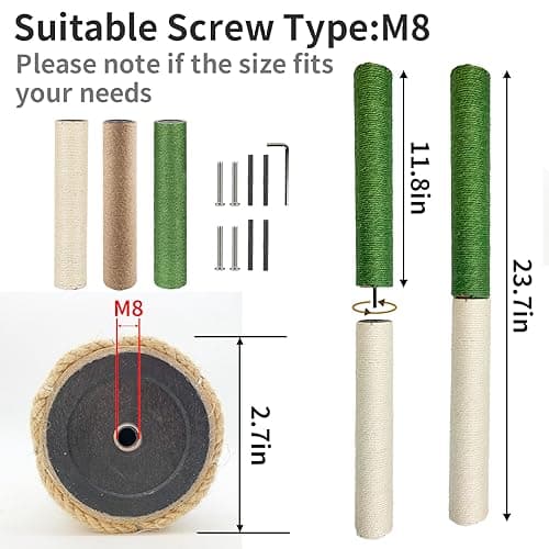 Cat Tree Scratching Post Replacement Parts-Pack of 4