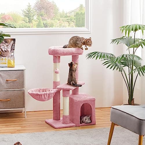 Yaheetech 34in Pink Cat Tree for Indoor Kittens