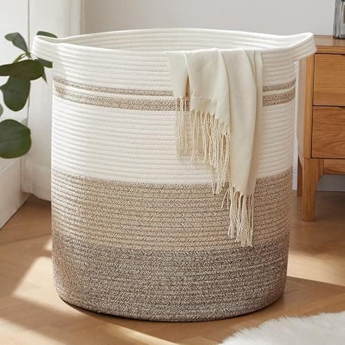 OIAHOMY Decorative 80L Laundry Hamper with Handles - Gradient Gray — Gradient Yellow