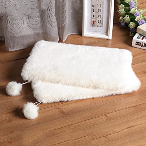 SHENGOCASE 2-Pack 12"x15.7" Rectangular Faux Rabbit Fur Cat Tree Cushion Pad for Window Perch