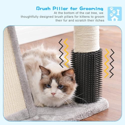 Hey-brother Tall 94.5-106.3 Inch Cat Tree for Large Cats
